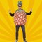Pineapple Print Adult Costume Funny Fruit Tunic with Hat Tropical Halloween Party Outfit